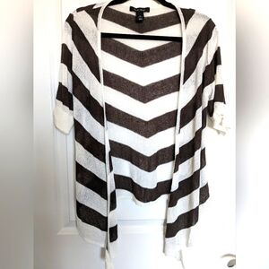 White House Black Market Cardigan Brown and White Size Small